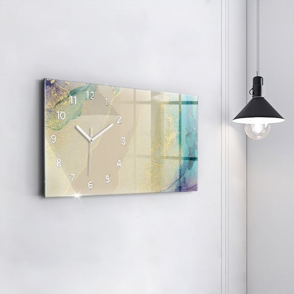 Zegar szklany poziomy Elegancka abstrakcja