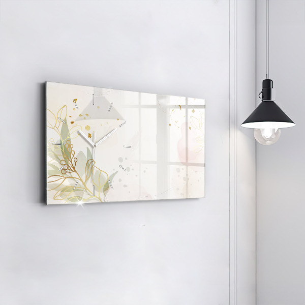Zegar szklany poziomy Pastelowa abstrakcja