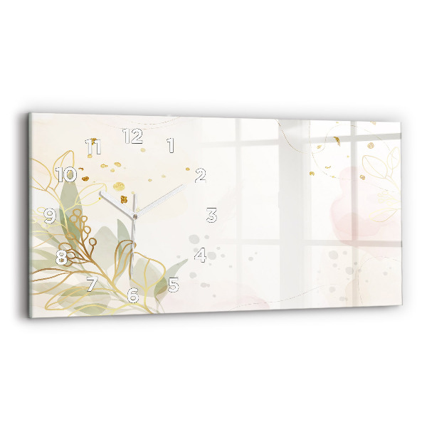Zegar szklany poziomy Pastelowa abstrakcja