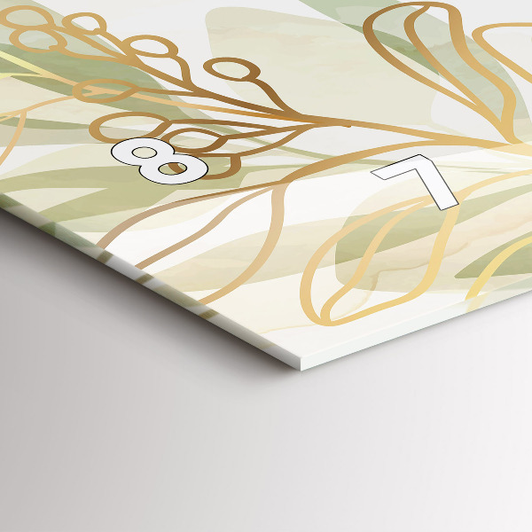 Zegar szklany poziomy Pastelowa abstrakcja