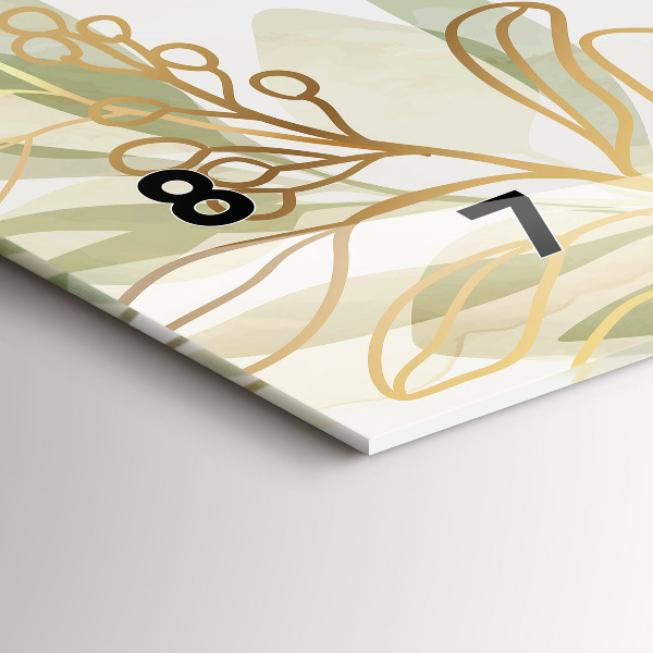 Zegar szklany poziomy Pastelowa abstrakcja