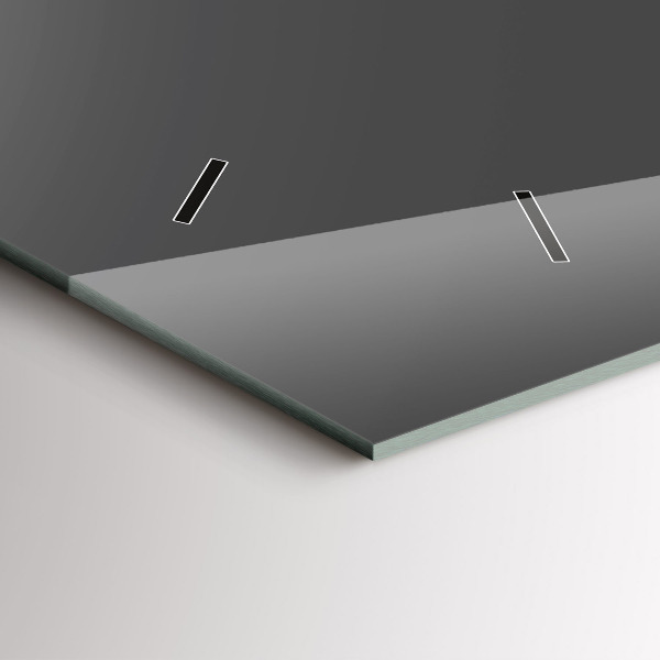 Zegar poziomy Kolor szary