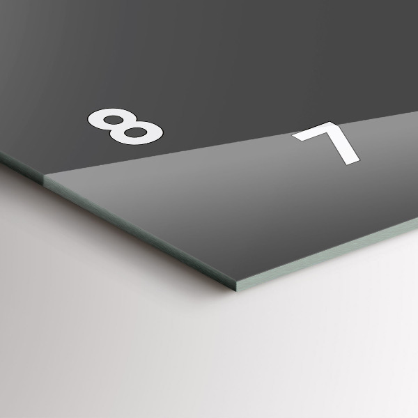 Zegar poziomy Kolor szary