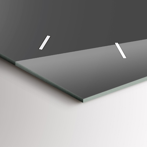 Zegar poziomy Kolor szary