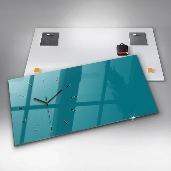 Zegar poziomy Kolor morski