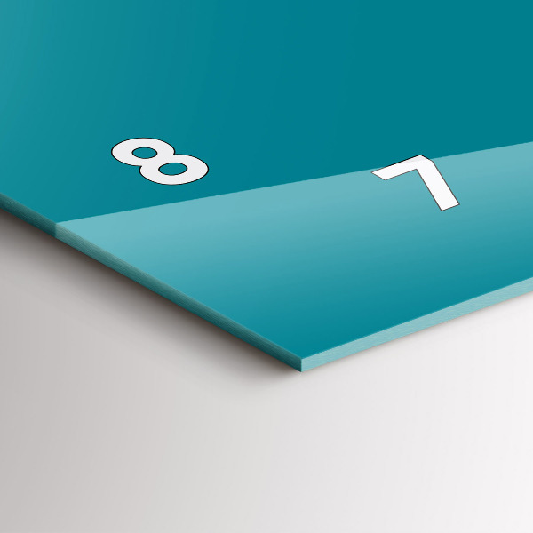 Zegar poziomy Kolor morski