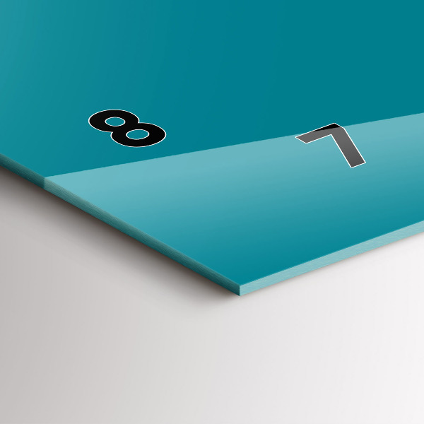 Zegar poziomy Kolor morski