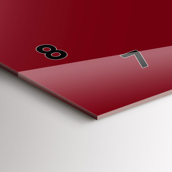 Zegar poziomy Kolor burgundowy