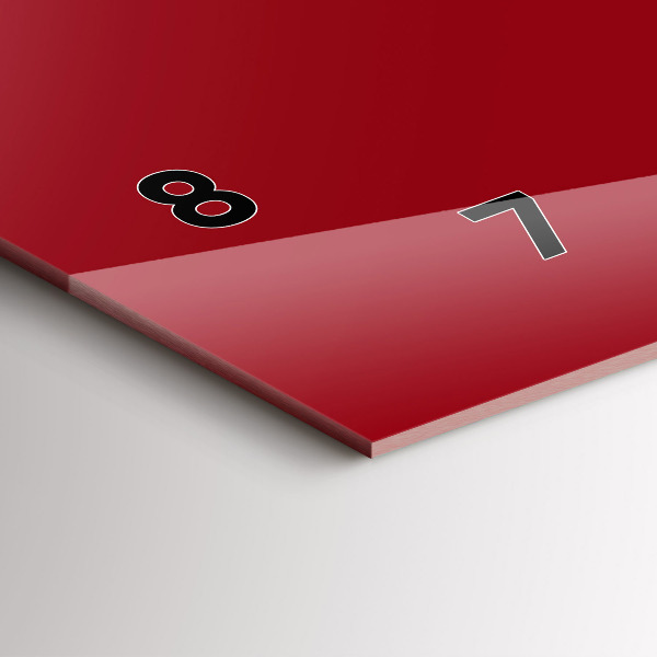 Zegar poziomy Kolor czerwony