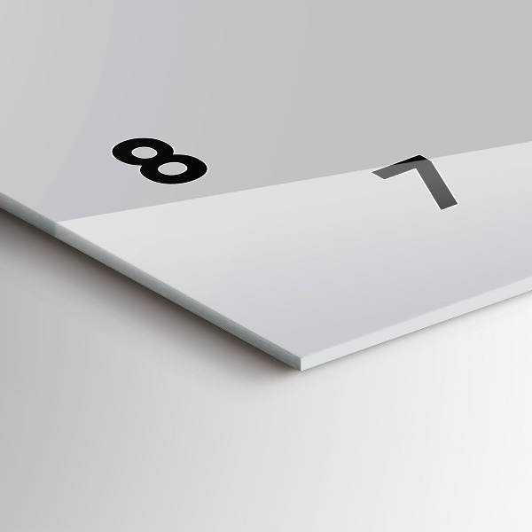 Zegar poziomy Kolor jasny szary