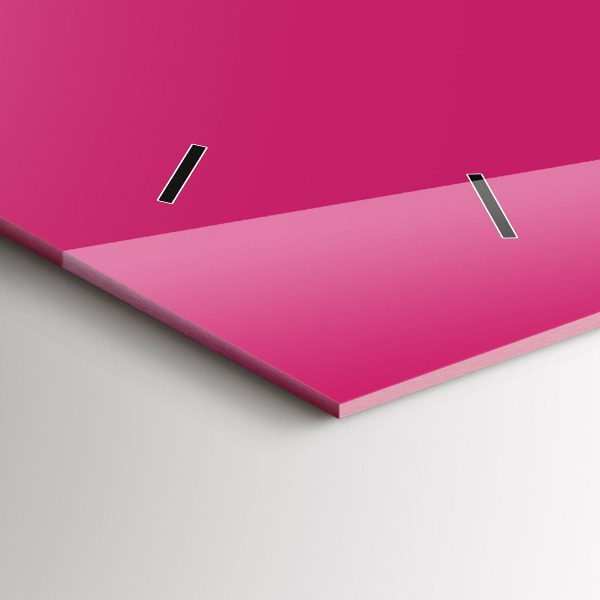 Zegar poziomy Kolor mocny różowy