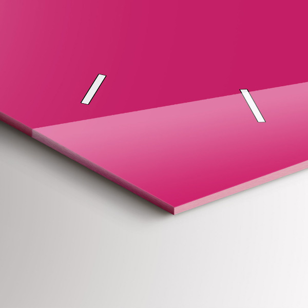 Zegar poziomy Kolor mocny różowy