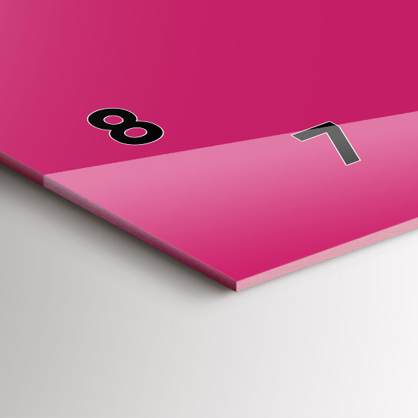 Zegar poziomy Kolor mocny różowy