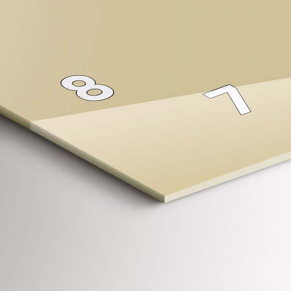 Zegar poziomy Kolor beżowy