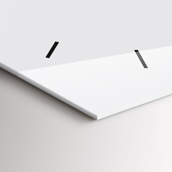 Zegar poziomy Kolor ciemna biel