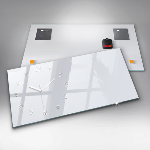 Zegar poziomy Kolor ciemna biel