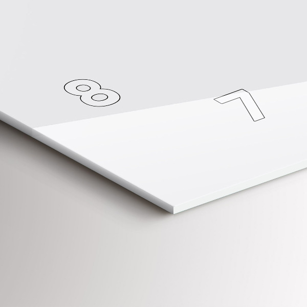 Zegar poziomy Kolor ciemna biel