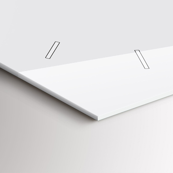 Zegar poziomy Kolor ciemna biel