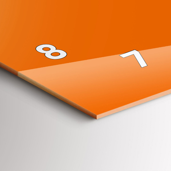 Zegar poziomy Kolor pomarańczowy