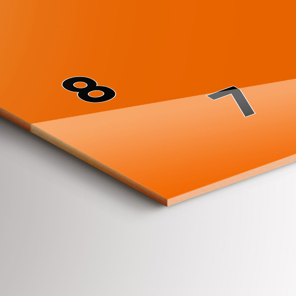 Zegar poziomy Kolor pomarańczowy