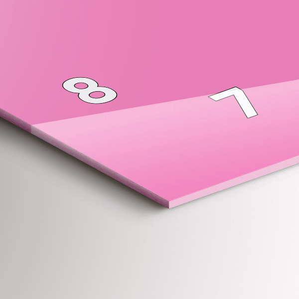 Zegar poziomy Kolor różowy