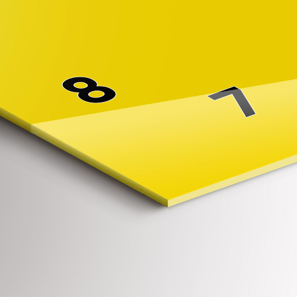 Zegar poziomy Kolor jasny żółty