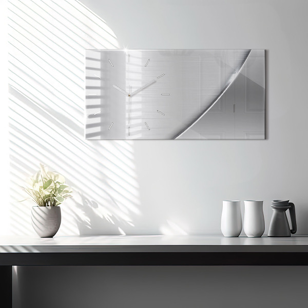 Zegar poziomy Srebrny wzór