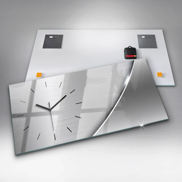 Zegar poziomy Srebrny wzór