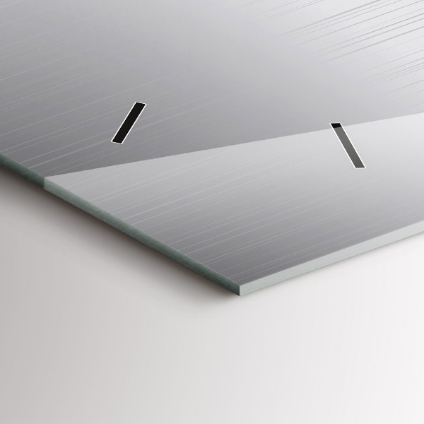 Zegar poziomy Srebrny wzór