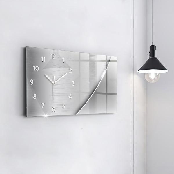 Zegar poziomy Srebrny wzór