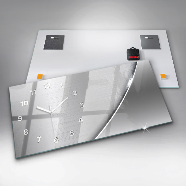 Zegar poziomy Srebrny wzór