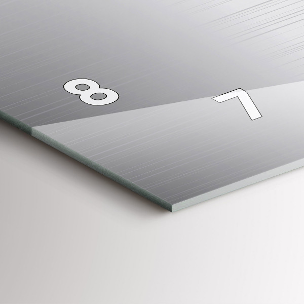 Zegar poziomy Srebrny wzór