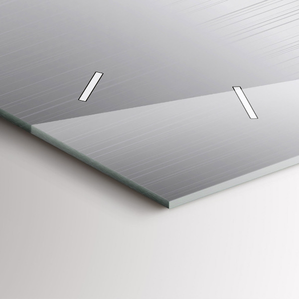 Zegar poziomy Srebrny wzór