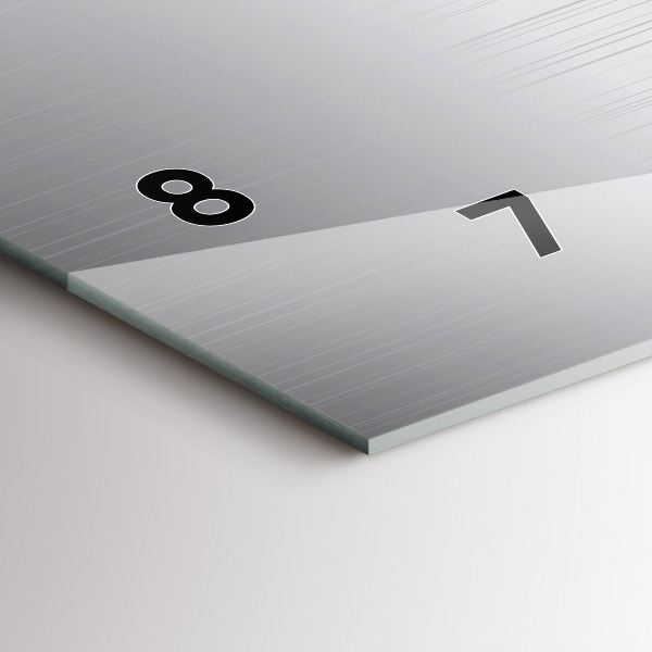 Zegar poziomy Srebrny wzór