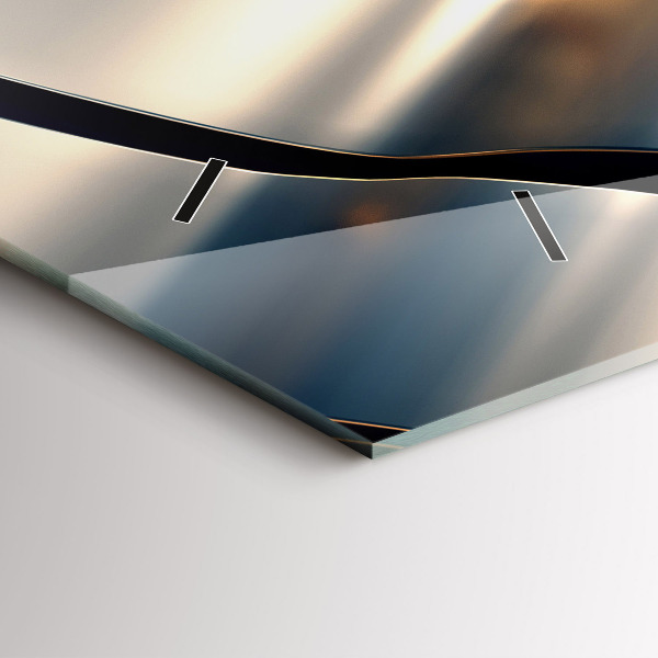 Zegar poziomy Srebrny wzór