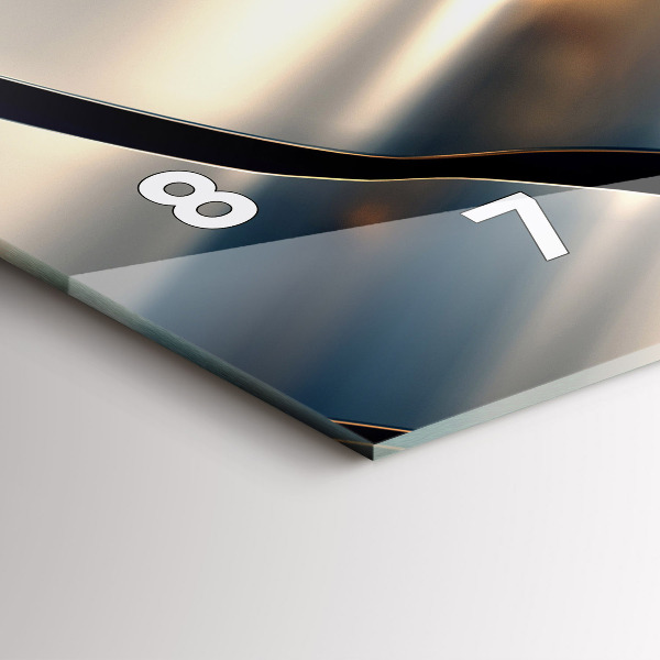 Zegar poziomy Srebrny wzór