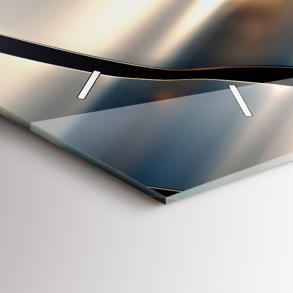 Zegar poziomy Srebrny wzór