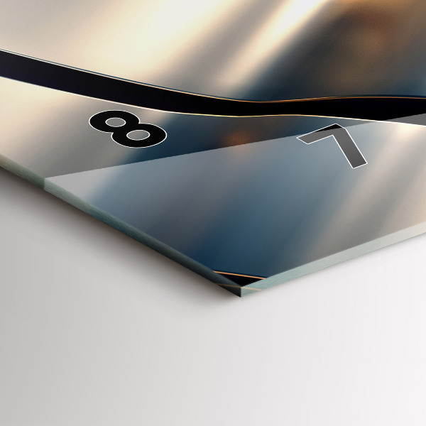 Zegar poziomy Srebrny wzór