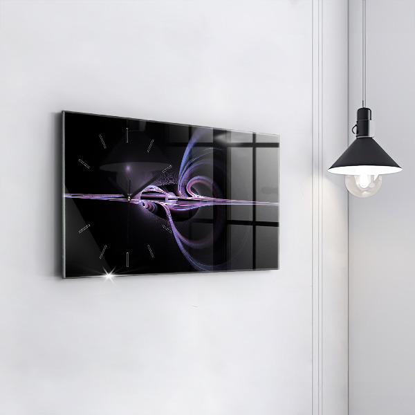 Zegar poziomy Fioletowa abstrakcja