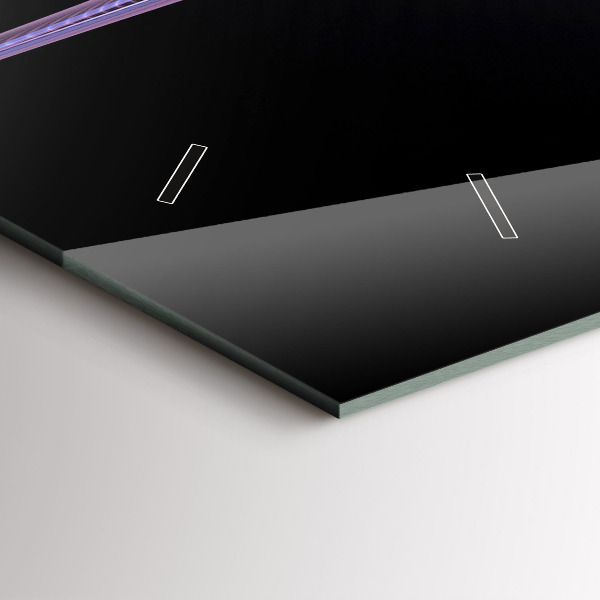 Zegar poziomy Fioletowa abstrakcja