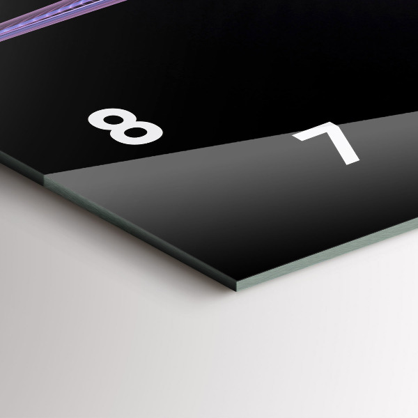 Zegar poziomy Fioletowa abstrakcja