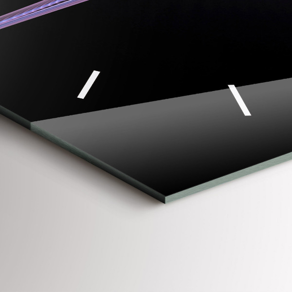 Zegar poziomy Fioletowa abstrakcja