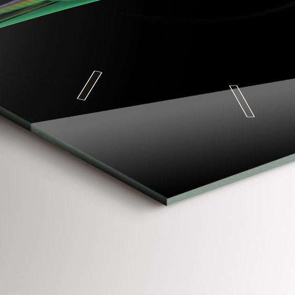 Zegar poziomy Zielona abstrakcja