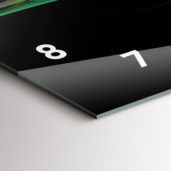 Zegar poziomy Zielona abstrakcja