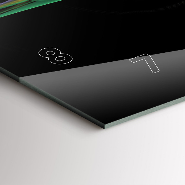 Zegar poziomy Zielona abstrakcja