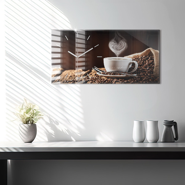 Zegar poziomy Filiżanka kawy