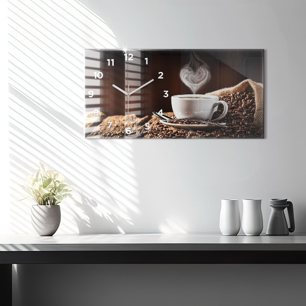 Zegar poziomy Filiżanka kawy