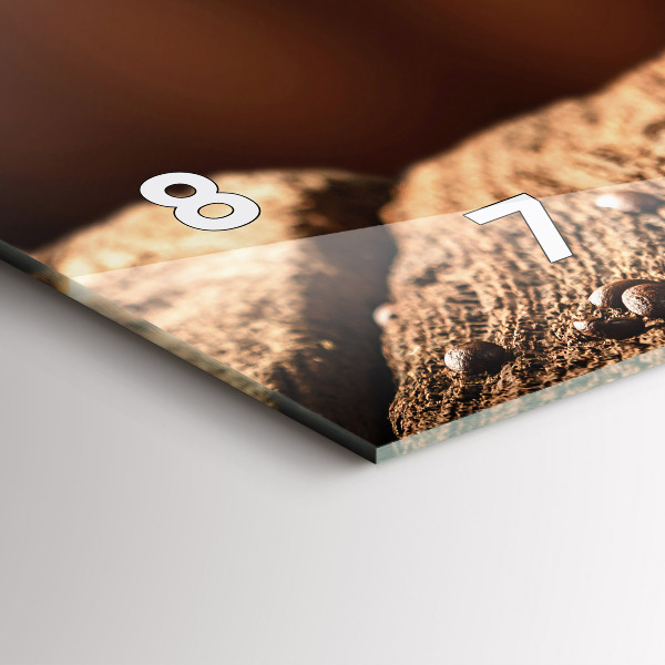 Zegar poziomy Filiżanka kawy