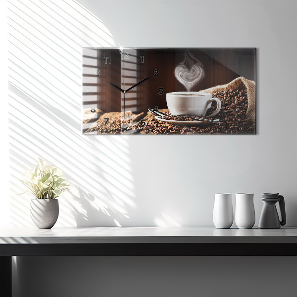 Zegar poziomy Filiżanka kawy