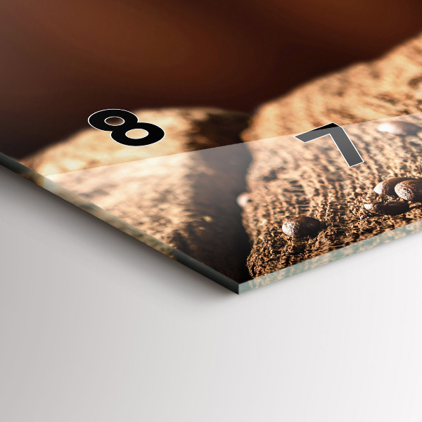 Zegar poziomy Filiżanka kawy